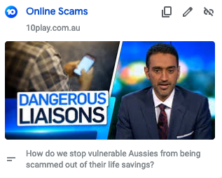  ‘Dangerous Liaisons’ segment on The Project, Channel 10. June 30, 2020 
